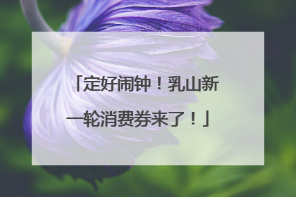 定好闹钟！乳山新一轮消费券来了！